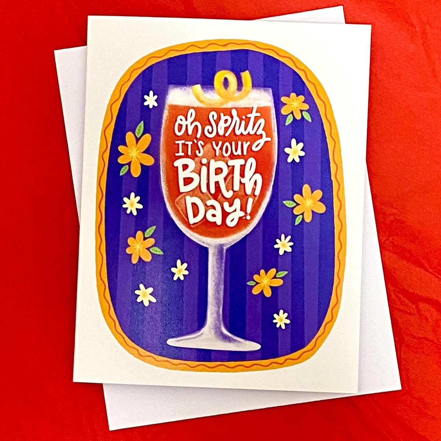 Aperol Spritz Card, Funny Pun Birthday Card, Birthday Greeting Card for her, Birthday Cocktail Birthday Aperol Spritz gift, Brunch Birthday