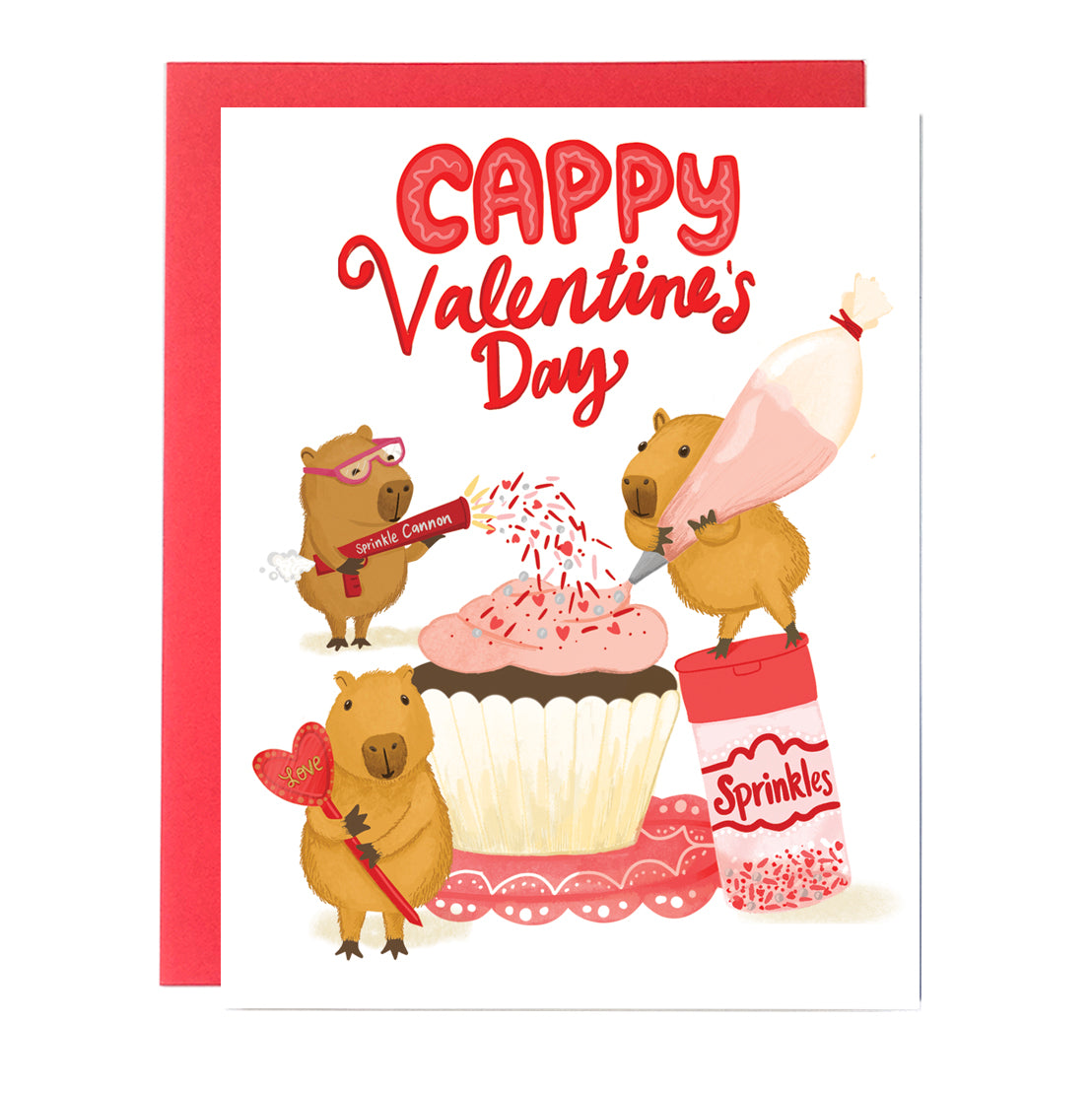 Capybara Pun Valentine's Day Card