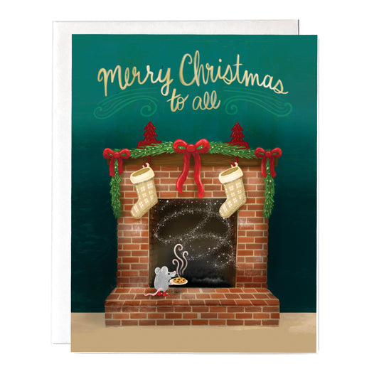 Festive Mouse Christmas card