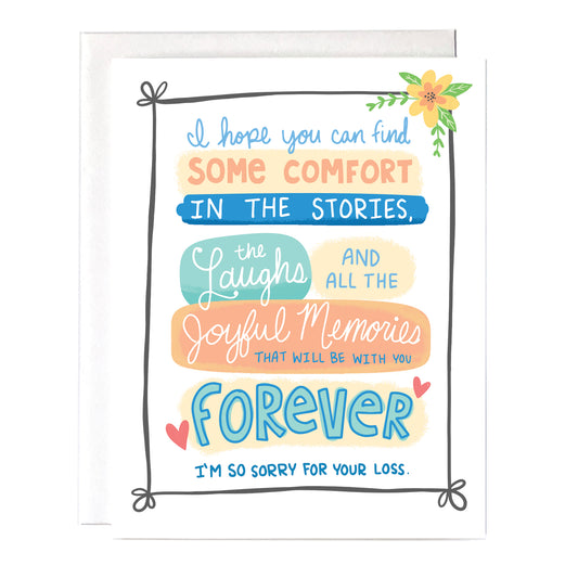 Heartfelt Sympathy Card: Comfort and Memories