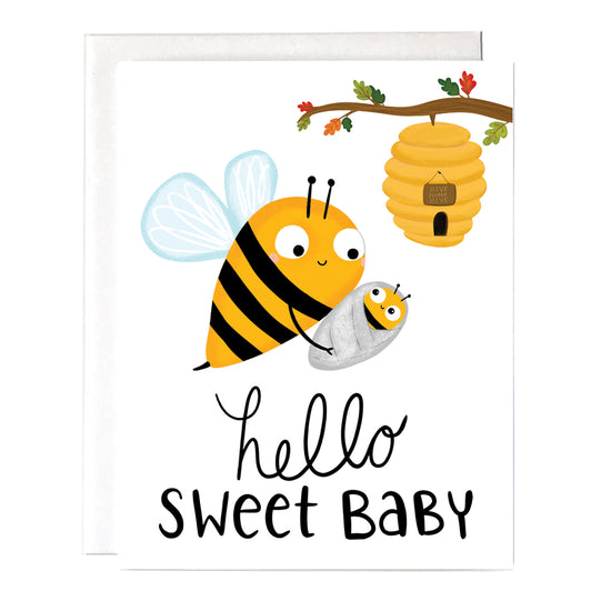 bee baby card