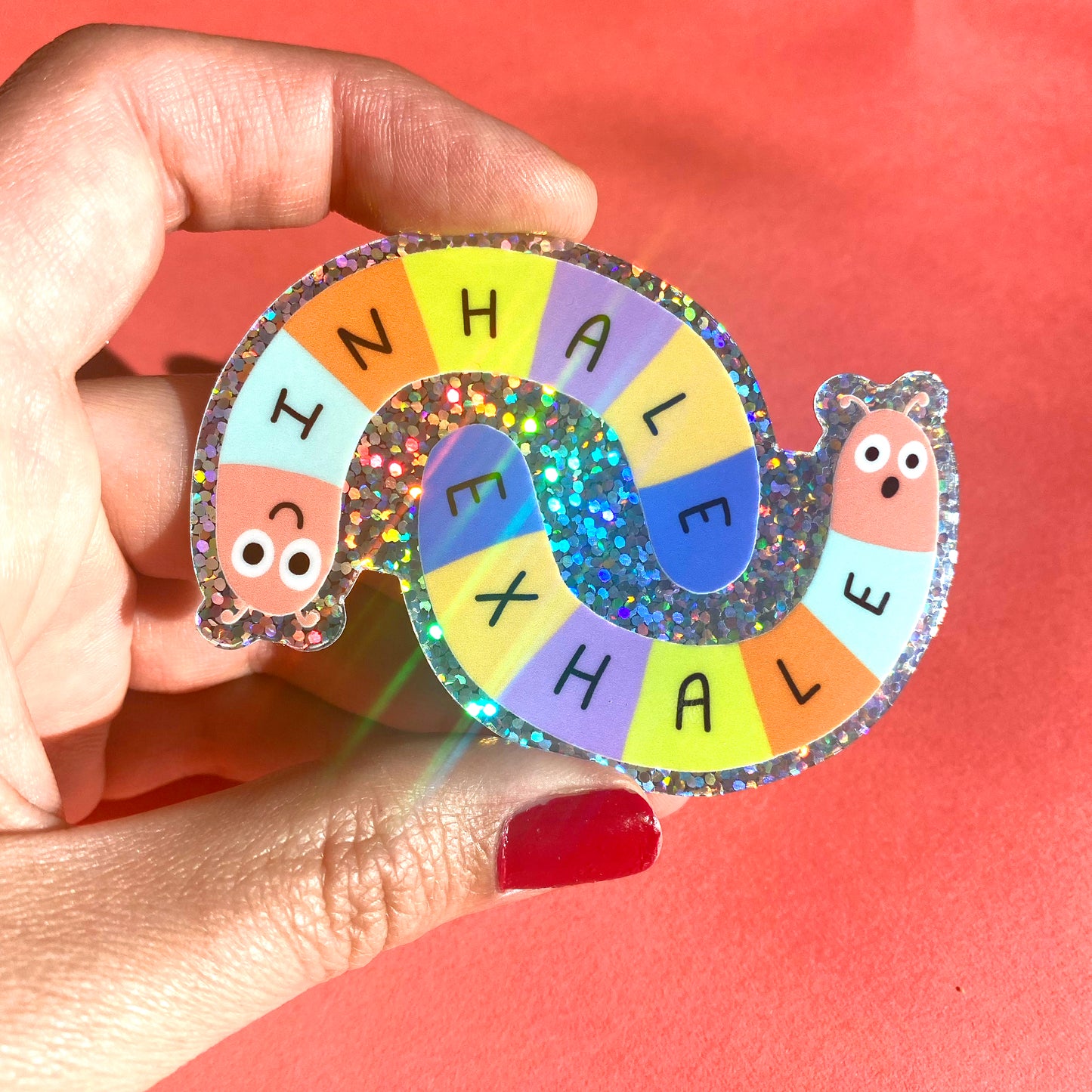 inhale exhale sticker
