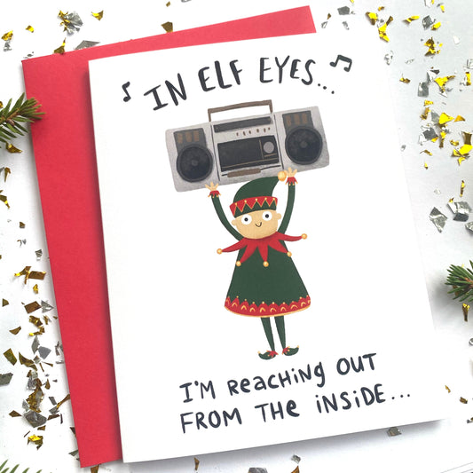 Funny Christmas Cards, Say Anything, Elf Christmas Card, 80s Movies, Movie Lover, 80s Gifts, Cool Christmas Card, Funny Holiday Cards