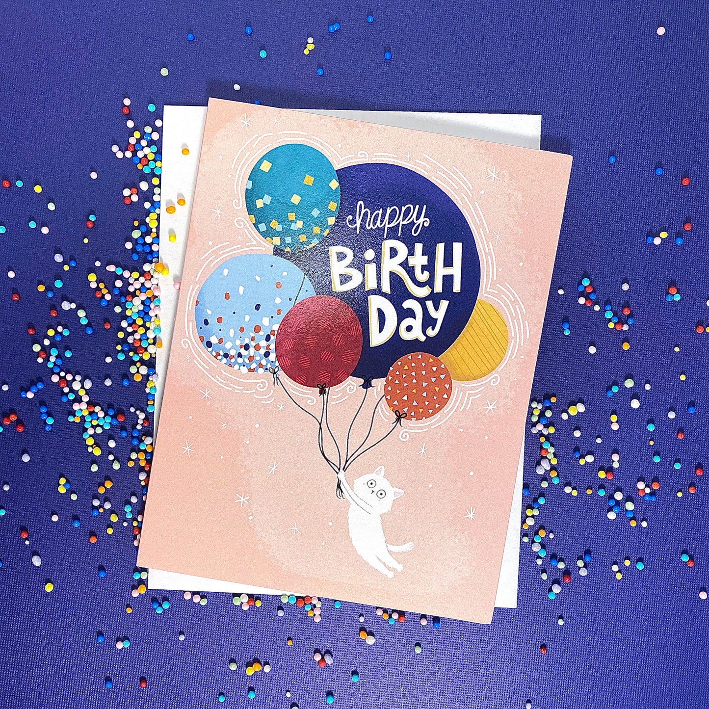 Cat Birthday Card, Cute Cat Card, Birthday Card For Cat Lover, Cat Lady Gifts, Cat Lover Card, White Cat Card, Cute Cat Birthday Card