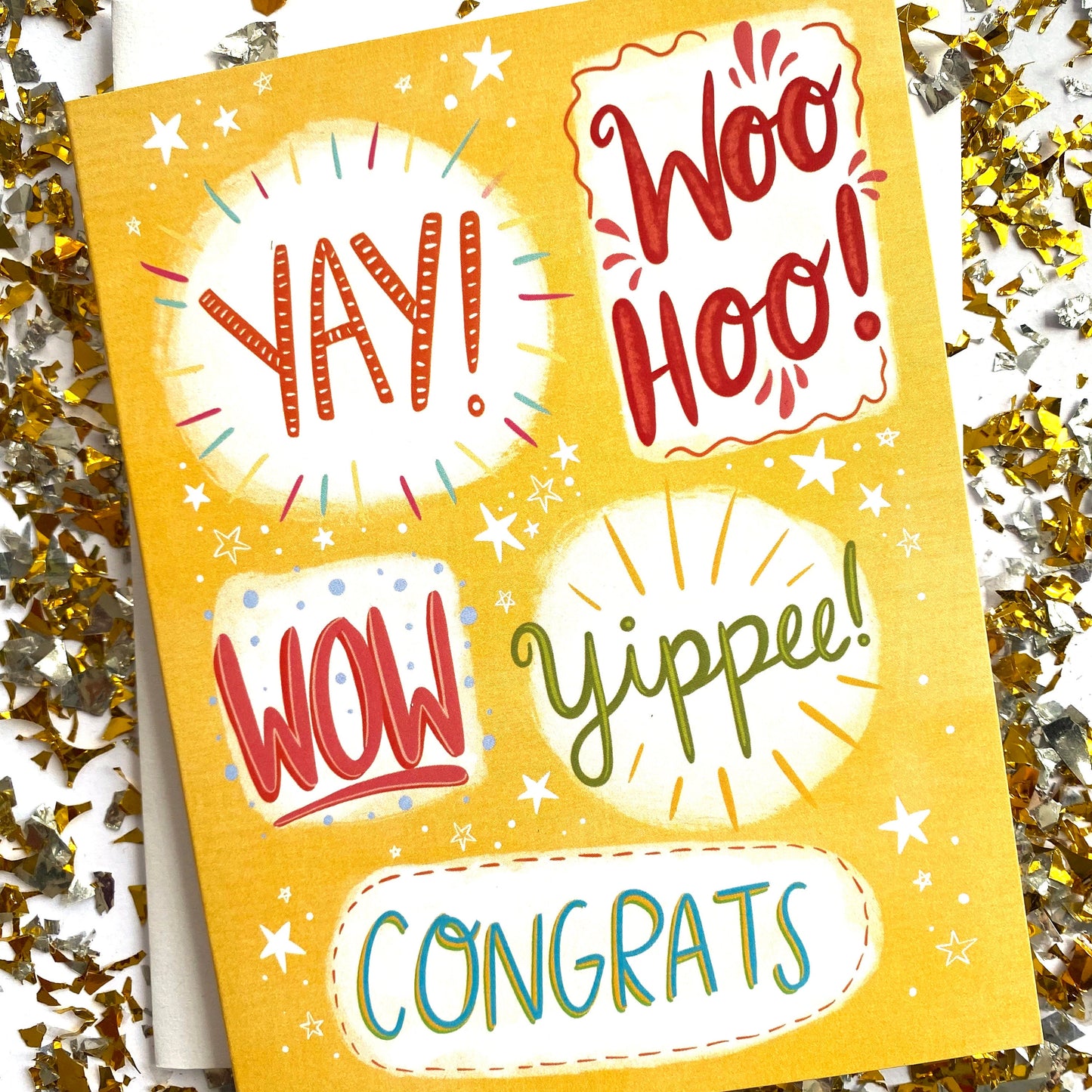 Congratulations Card, Congrats Card, Celebratory Card, Cute congratulations greeting card