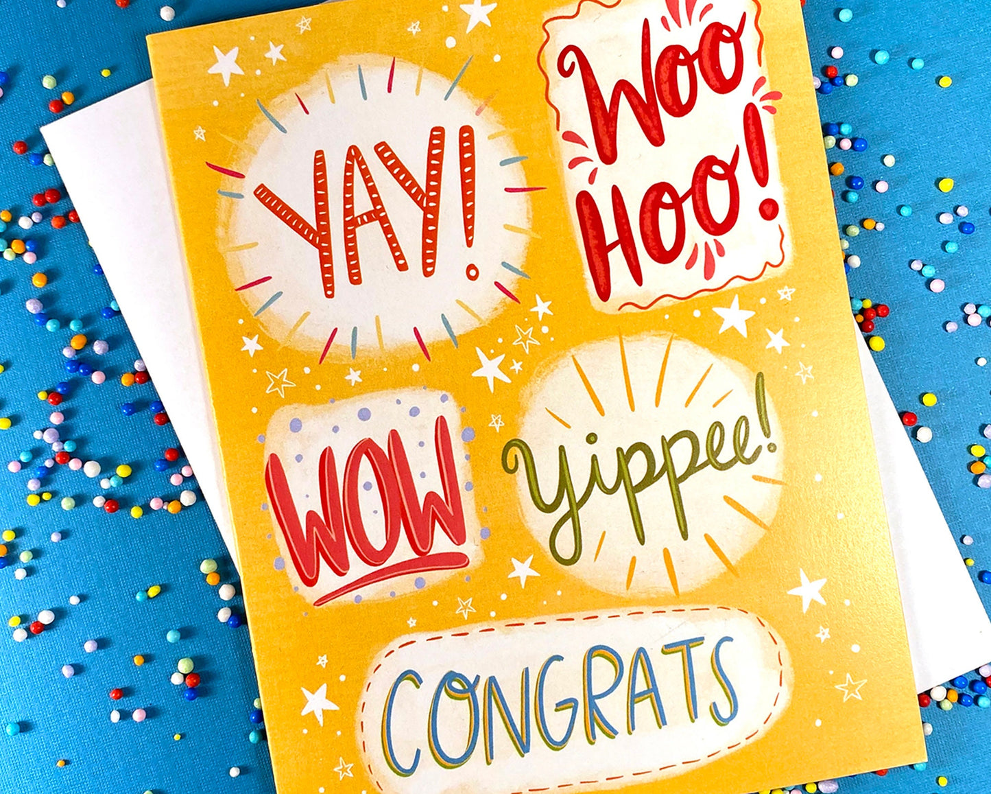 Congratulations Card, Congrats Card, Celebratory Card, Cute congratulations greeting card