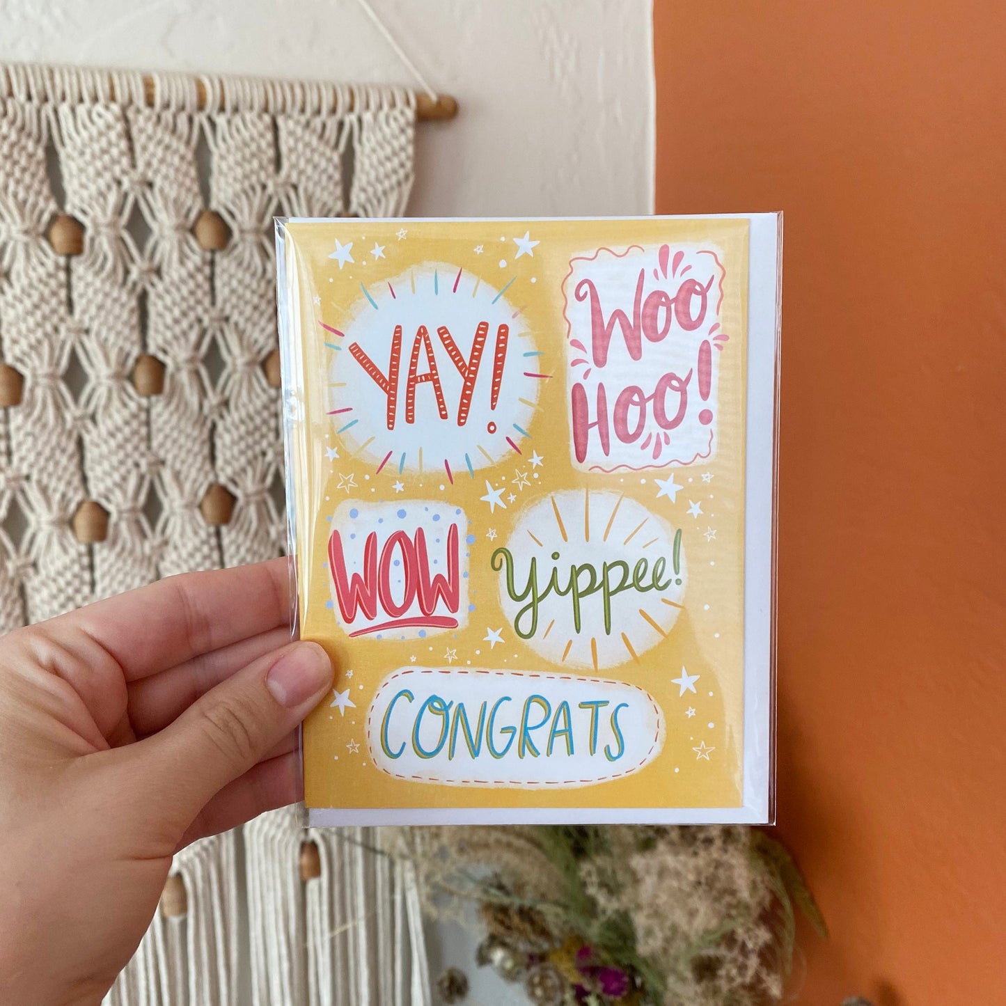 Congratulations Card, Congrats Card, Celebratory Card, Cute congratulations greeting card