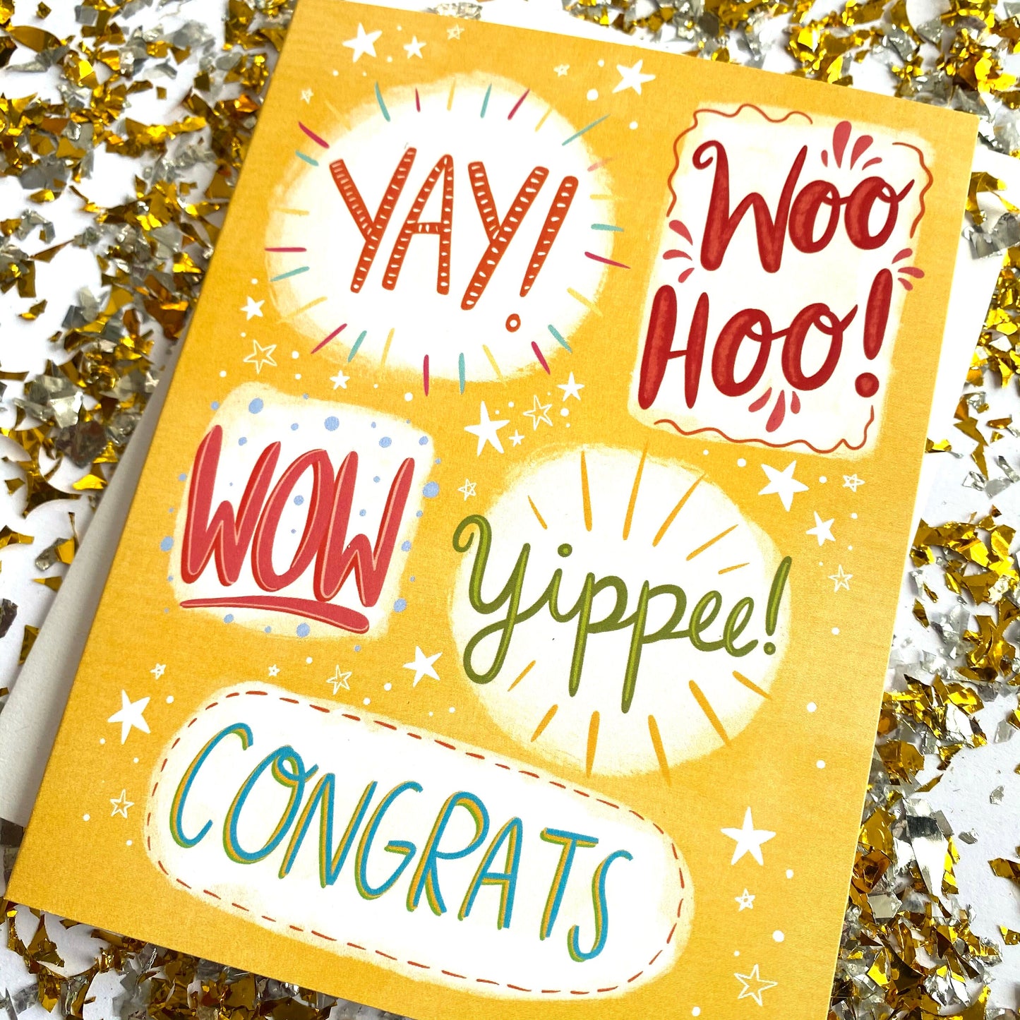Congratulations Card, Congrats Card, Celebratory Card, Cute congratulations greeting card