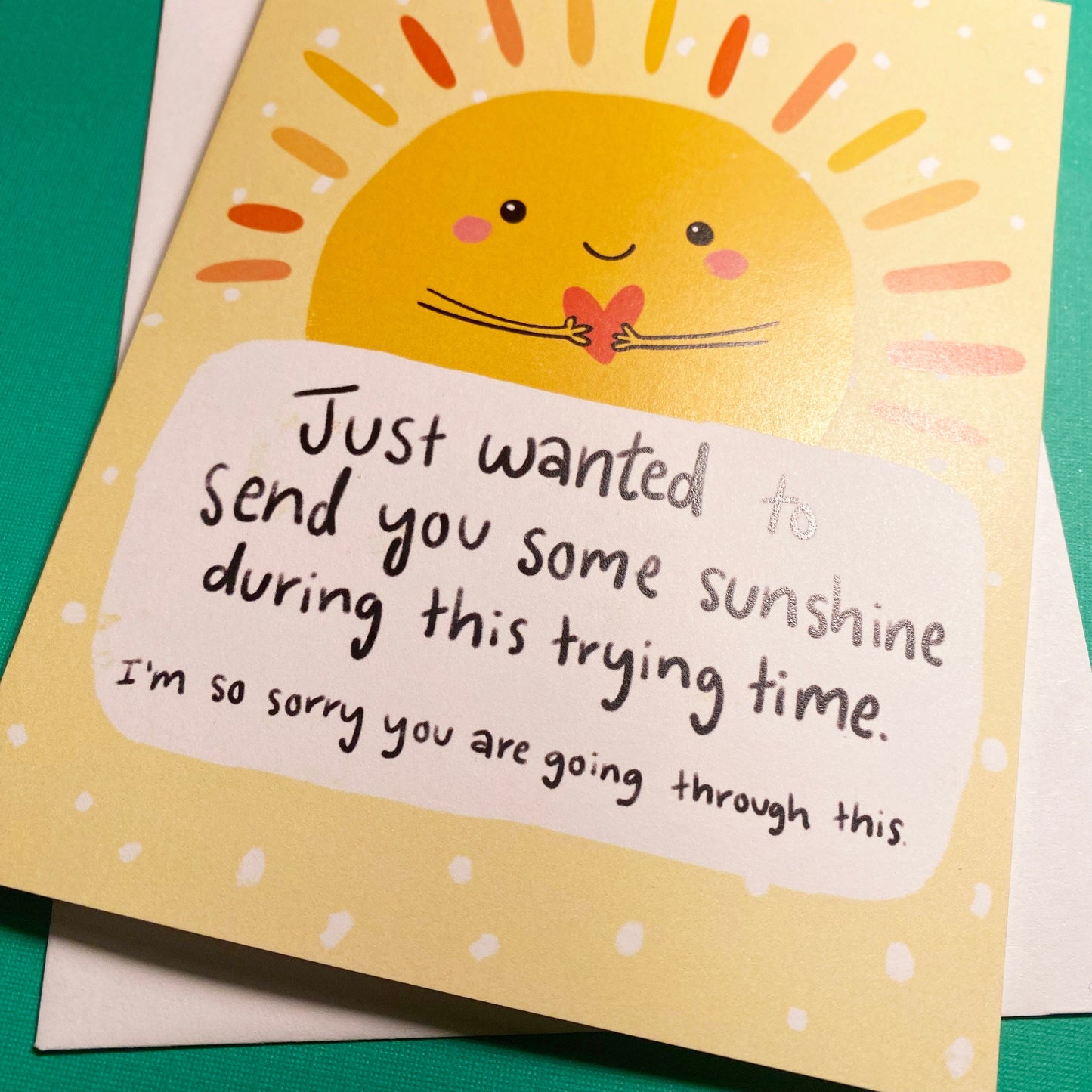 Sending Sunshine Card, Get Well Soon Card, Encouragement Cards,Thinking of you Card, Cancer Card