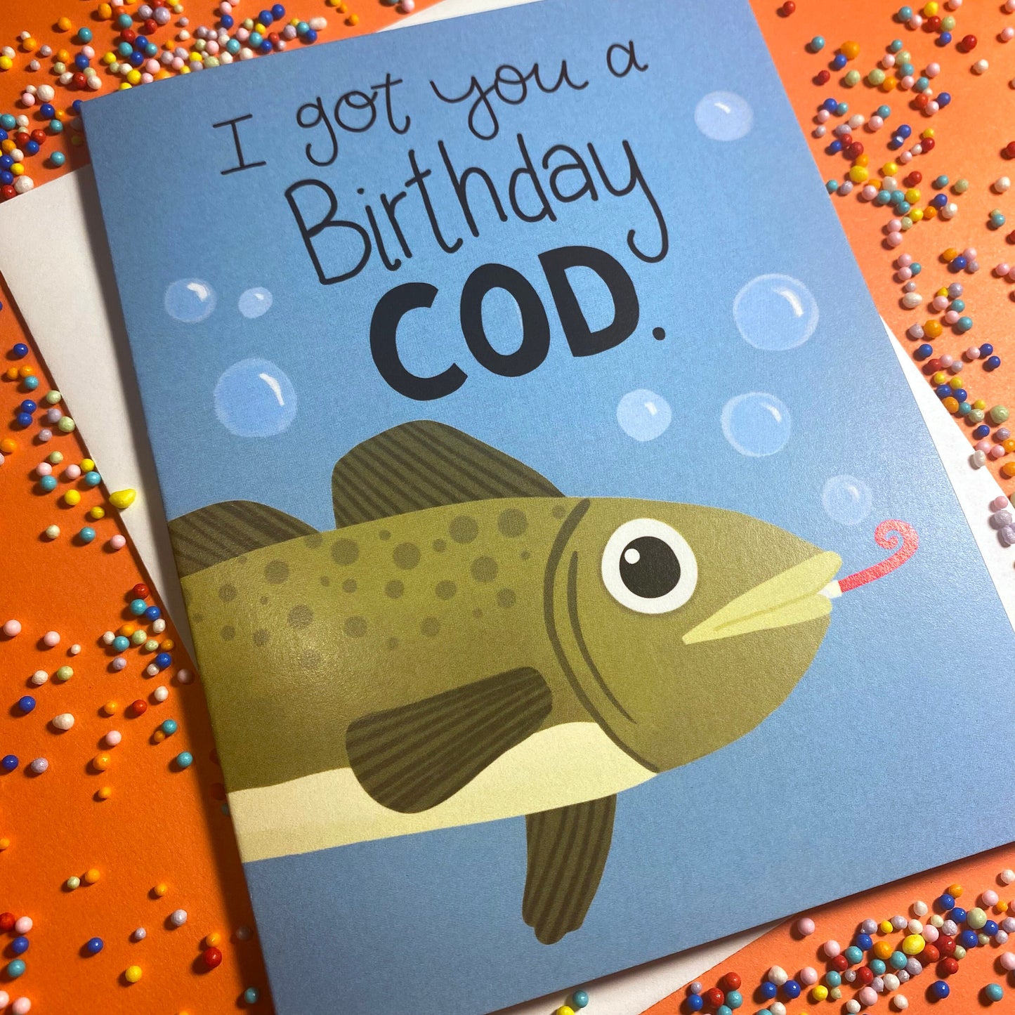 Funny Birthday Card For Him, husband birthday card, Men birthday card with fish, grandpa birthday, happy birthday, bday card boyfriend