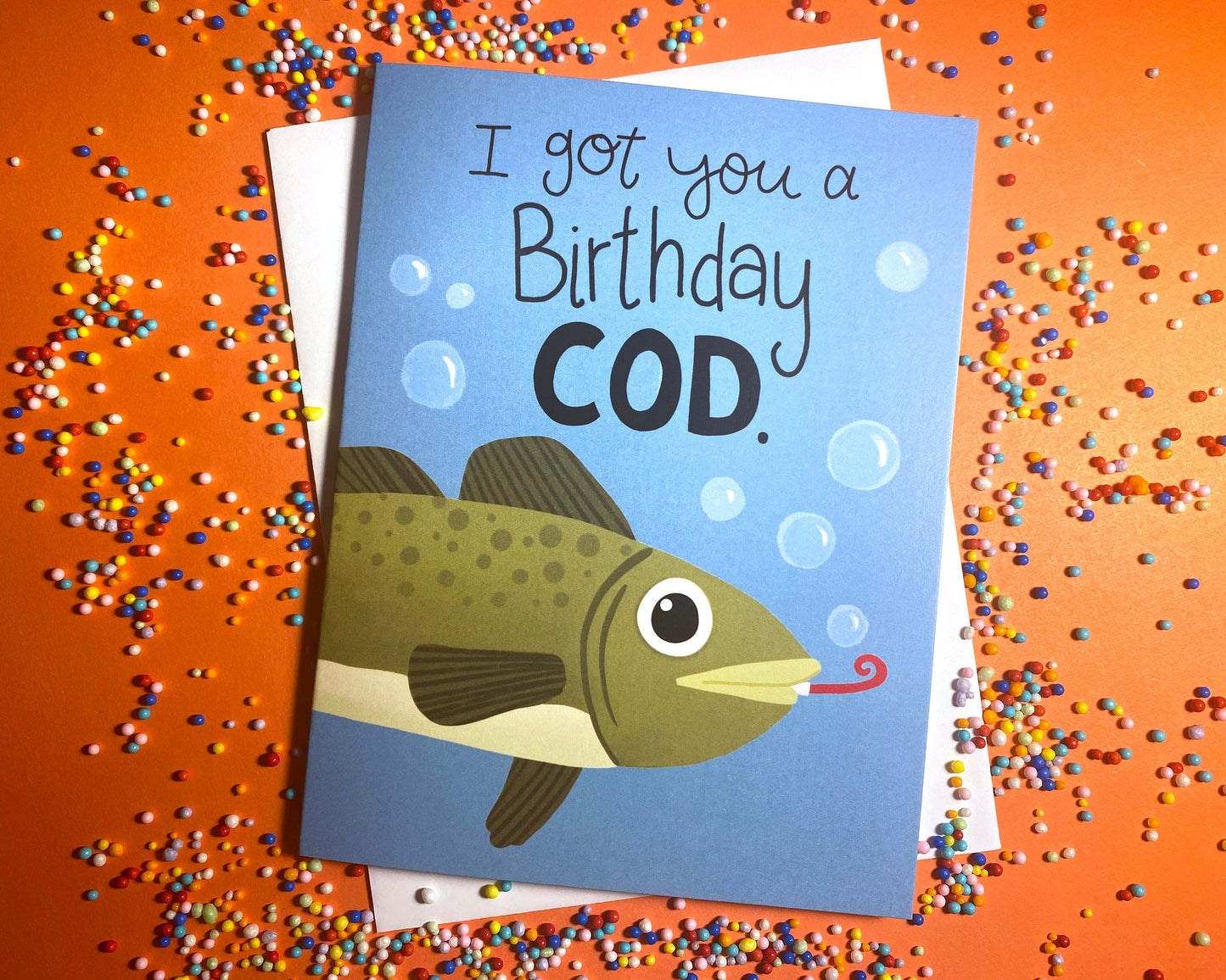Funny Birthday Card For Him, husband birthday card, Men birthday card with fish, grandpa birthday, happy birthday, bday card boyfriend