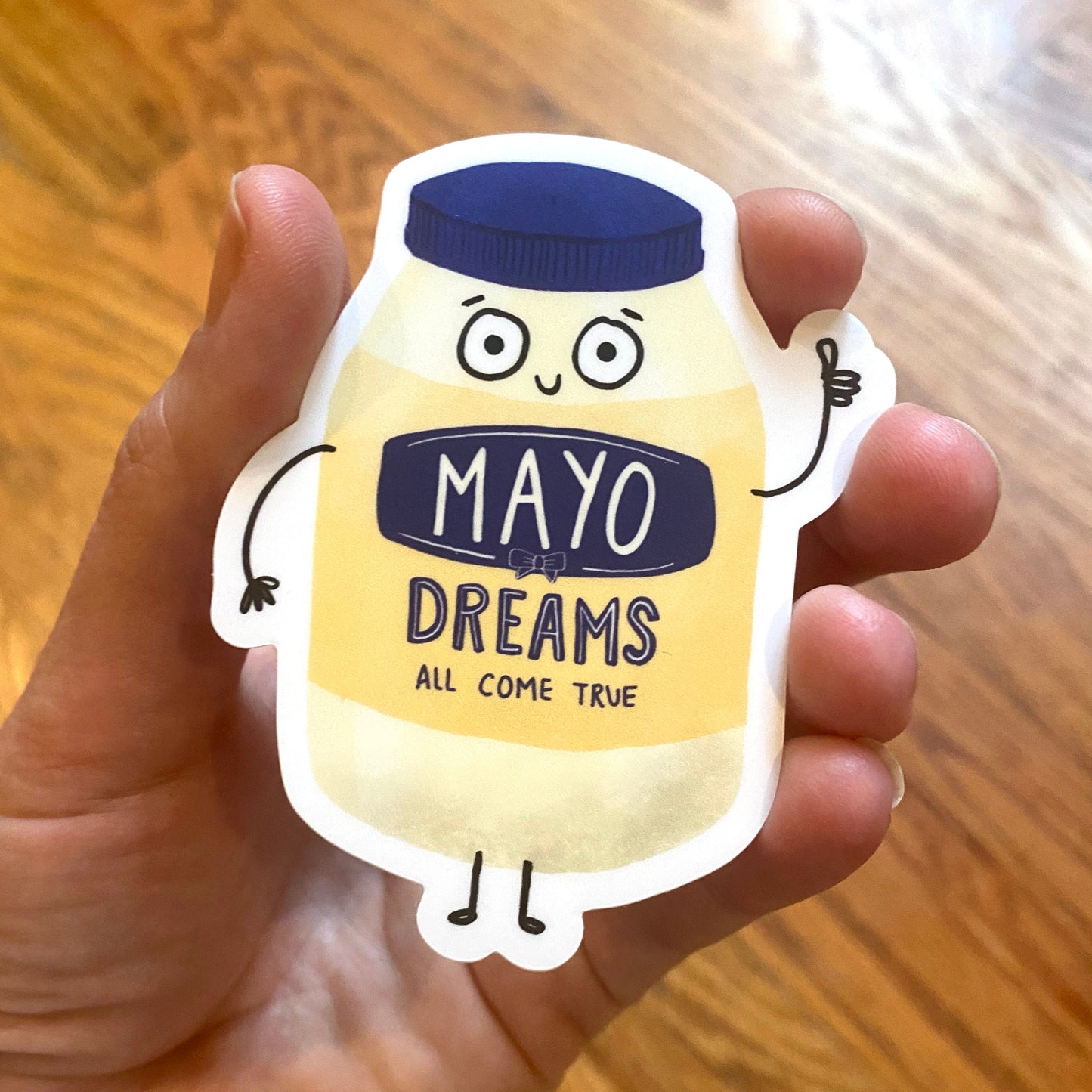 Mayo Sticker, Mayonnaise, Punny stickers, mayonnaise gift, Mayo, Funny Food Stickers, Vinyl Waterproof Die Cut Sticker, Mayo Dreams Sticker