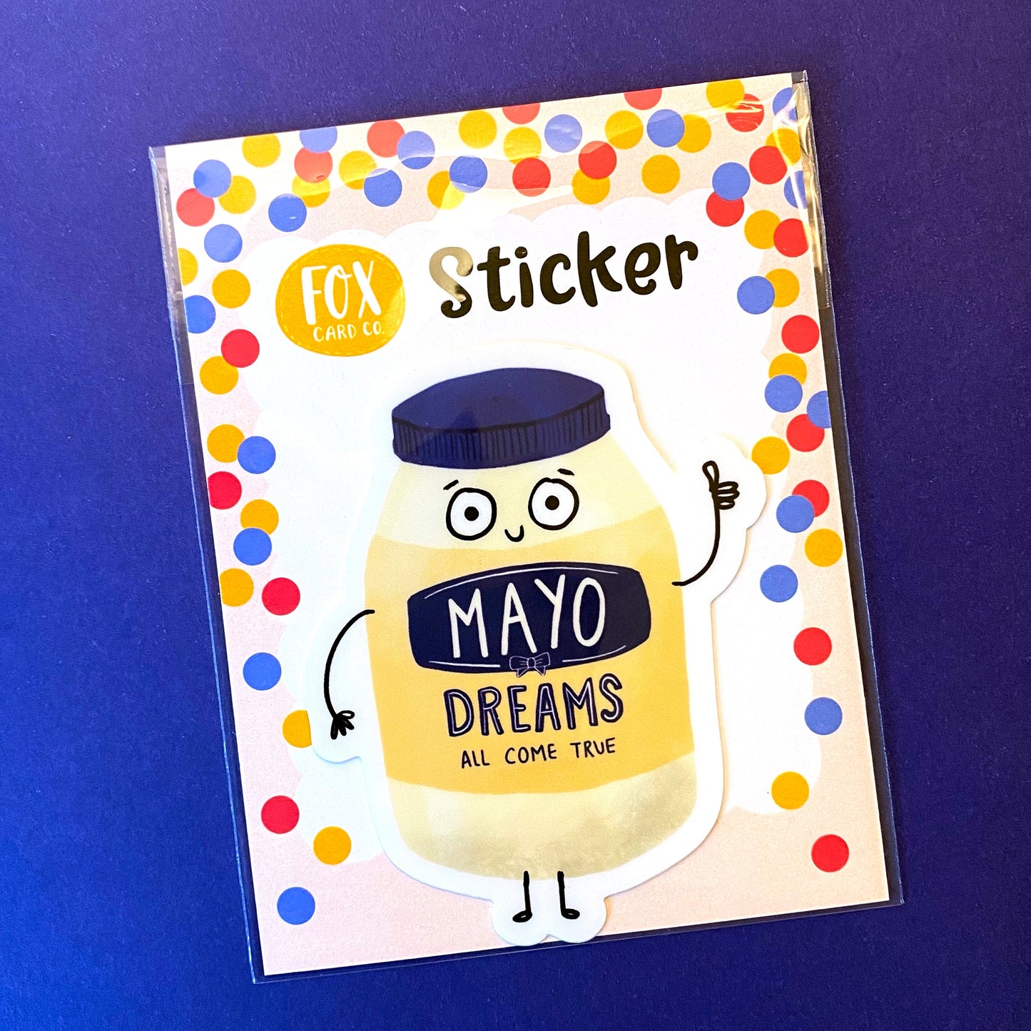 Mayo Sticker, Mayonnaise, Punny stickers, mayonnaise gift, Mayo, Funny Food Stickers, Vinyl Waterproof Die Cut Sticker, Mayo Dreams Sticker