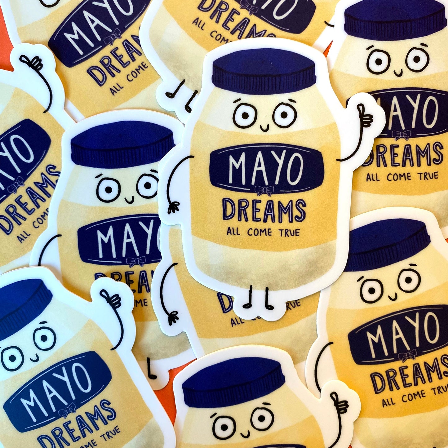 Mayo Sticker, Mayonnaise, Punny stickers, mayonnaise gift, Mayo, Funny Food Stickers, Vinyl Waterproof Die Cut Sticker, Mayo Dreams Sticker