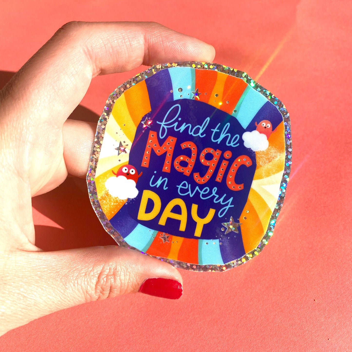 Find the Magic Sticker, Glittery Stickers, sparkly stickers, magical sticker, stickers magic, find your magic, glitter magic sticker