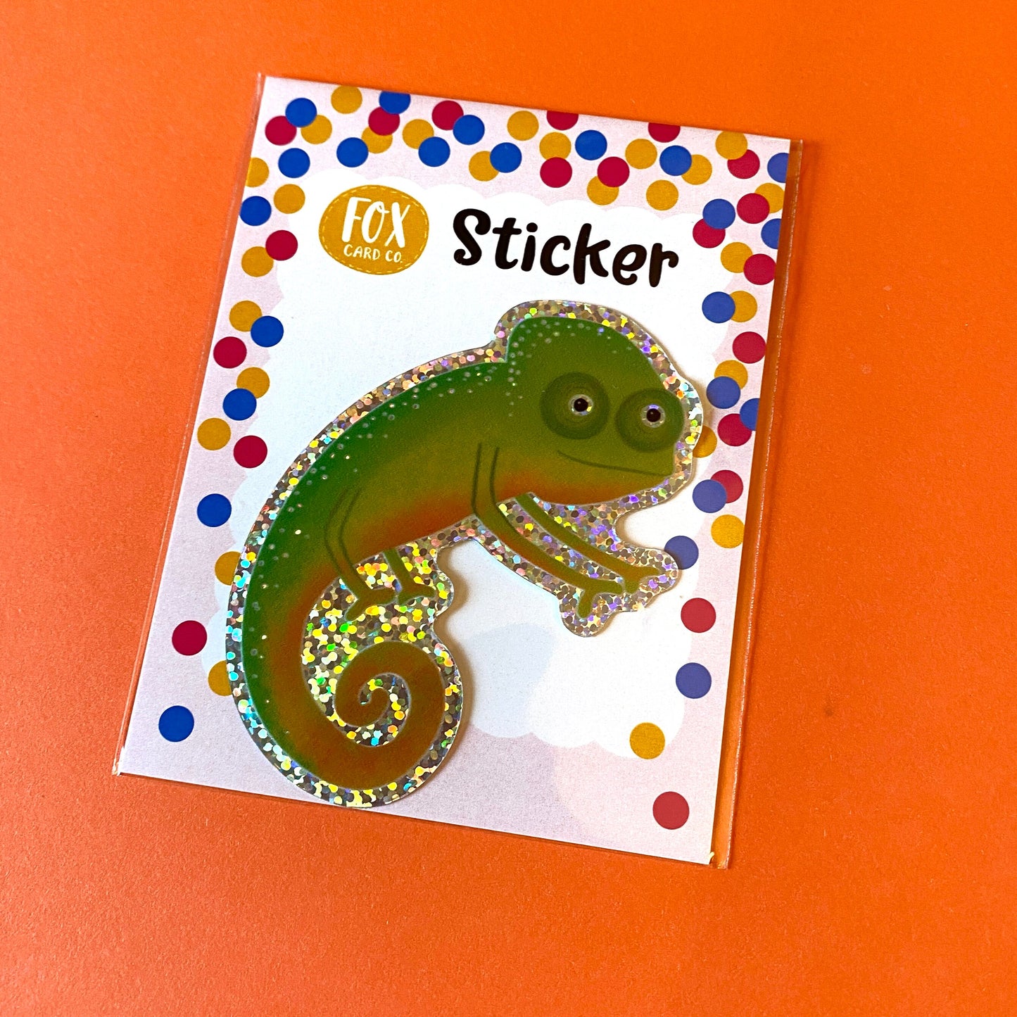 Chameleon Glitter Sticker