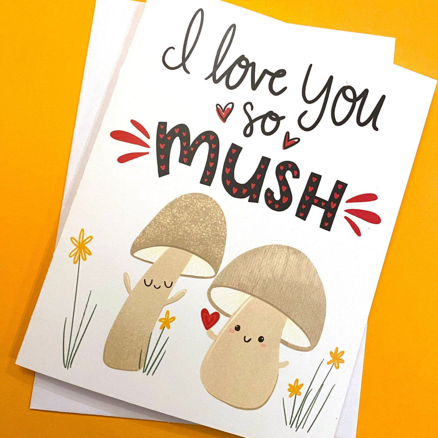 Mushroom Valentines Day Card, Cute Valentine Card, I Love You Card, Sweet Valentines Day Card, Valentines day Card for boyfriend