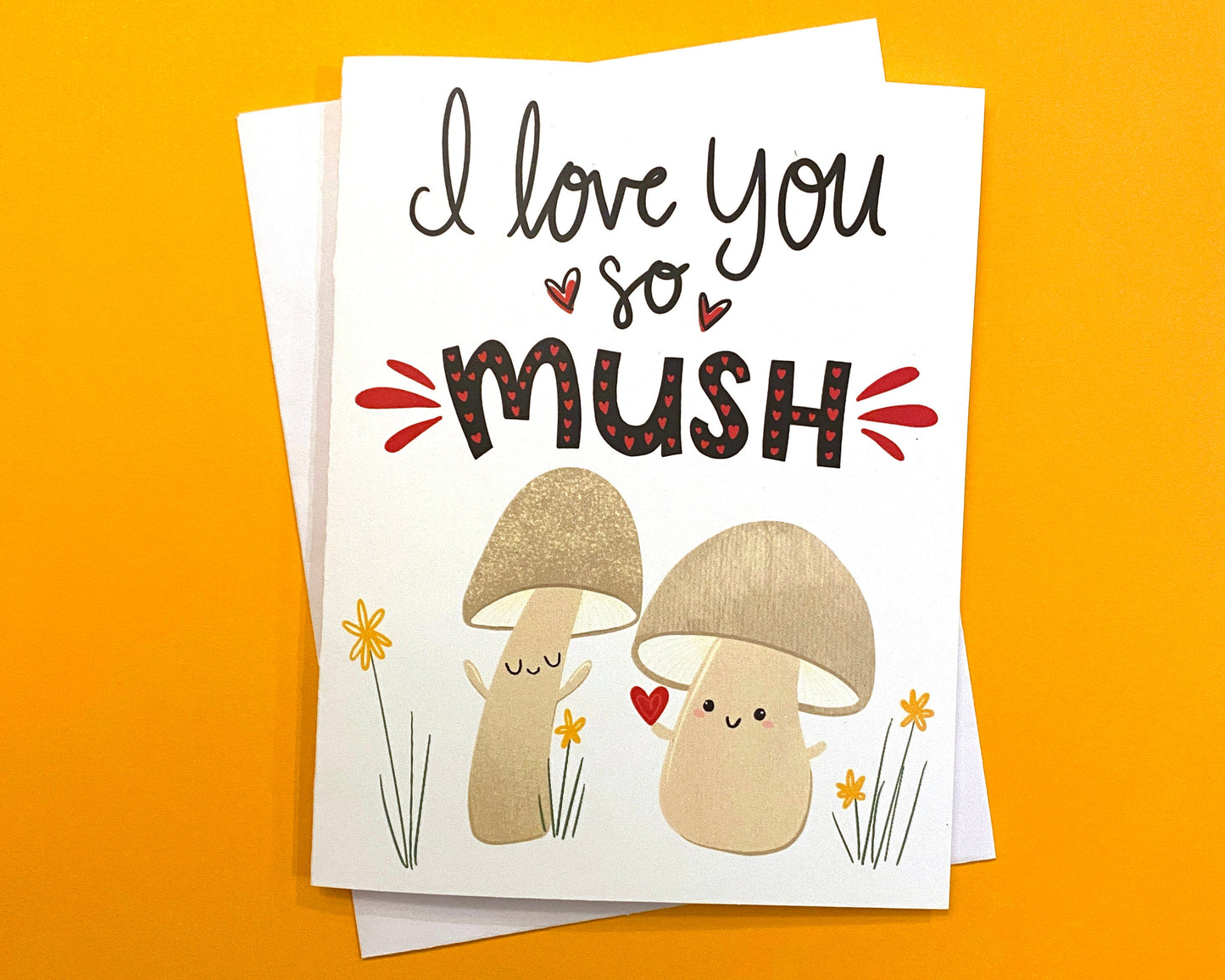 Mushroom Valentines Day Card, Cute Valentine Card, I Love You Card, Sweet Valentines Day Card, Valentines day Card for boyfriend