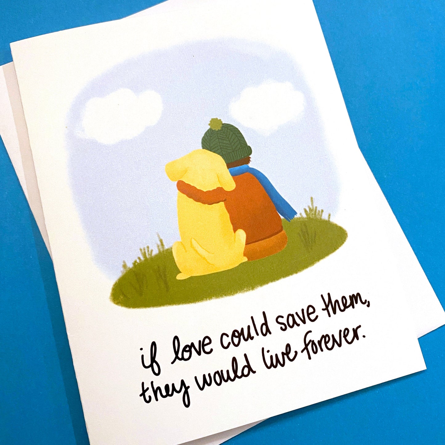 Dog Sympathy Card, Dog Bereavement Card, Dog Condolences Card, Dog Loss Card, golden retriever memorial gift, dog loss gift for men