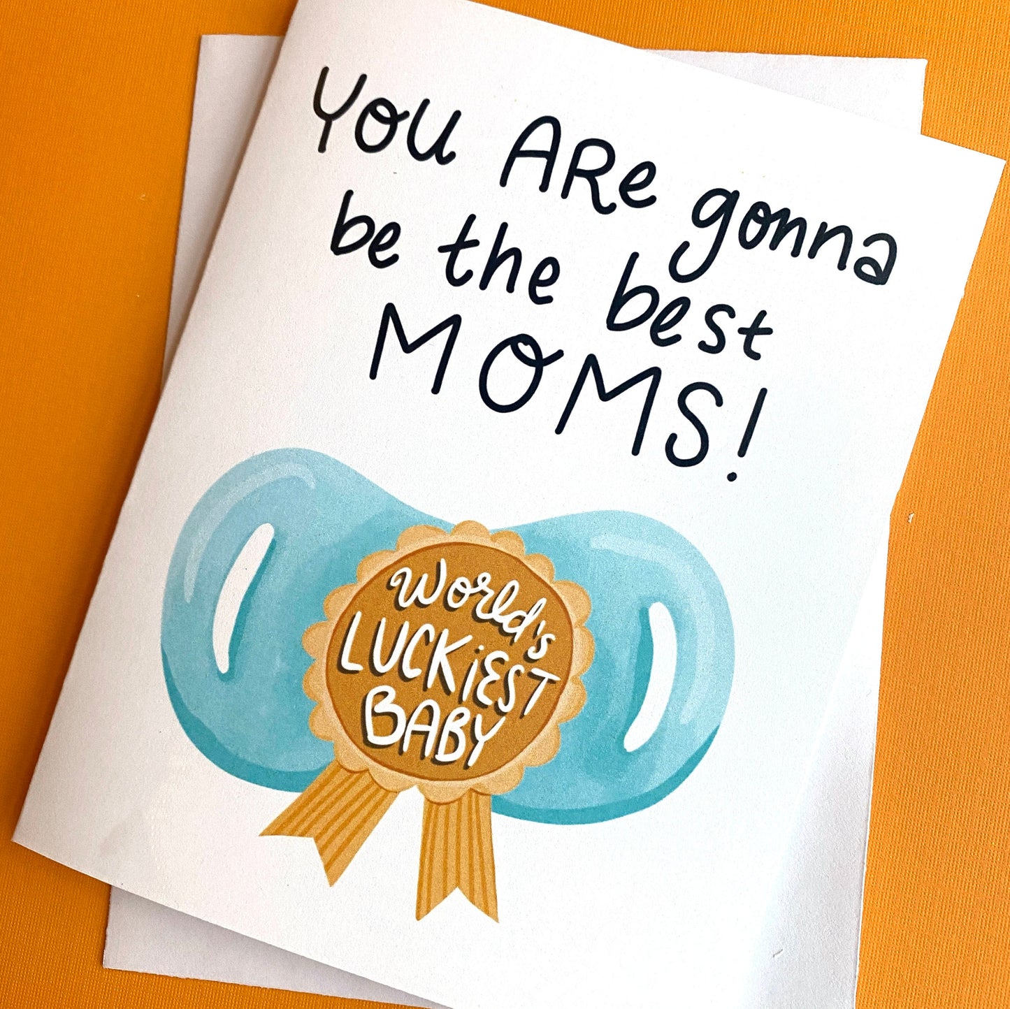New Baby Card for Two Moms, Card For Two Moms, Lesbian Moms to be, Lesbian Baby Shower Gift Two Moms, Lesbian Baby Card, Two Moms Club