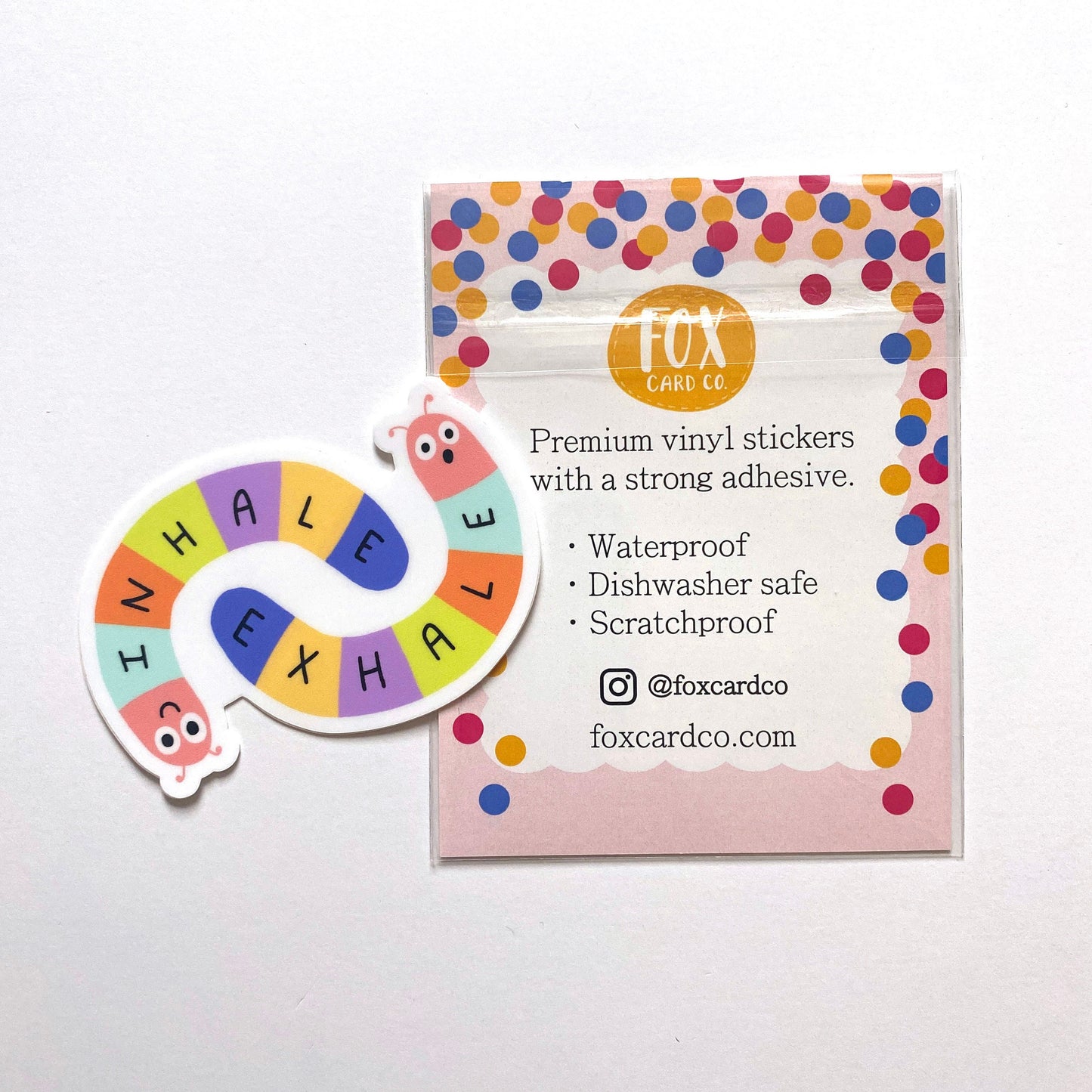 Inhale Exhale Sticker, Take a deep breath sticker, waterproof vinyl sticker, Mindfulness Sticker, Just Breathe Sticker, Meditation Stickers