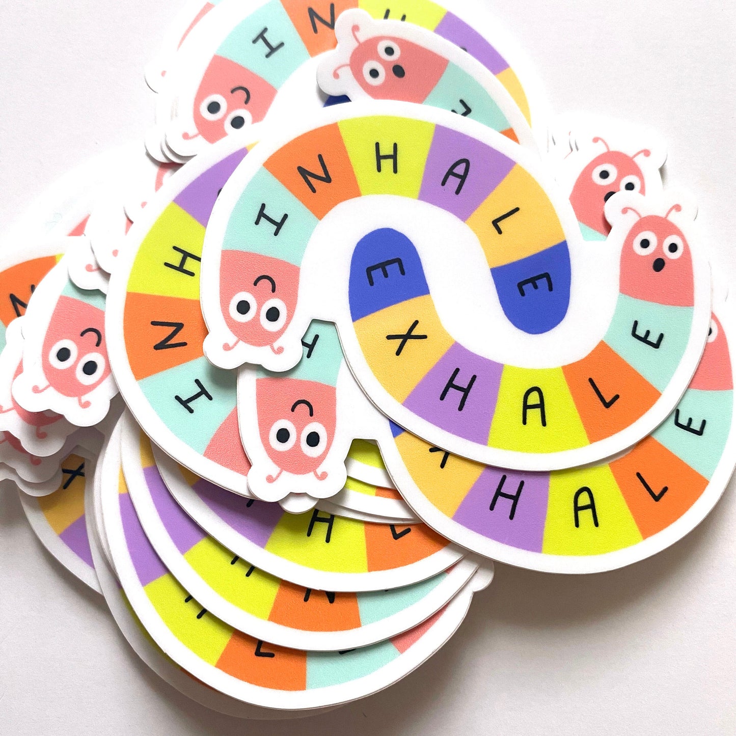 Inhale Exhale Sticker, Take a deep breath sticker, waterproof vinyl sticker, Mindfulness Sticker, Just Breathe Sticker, Meditation Stickers