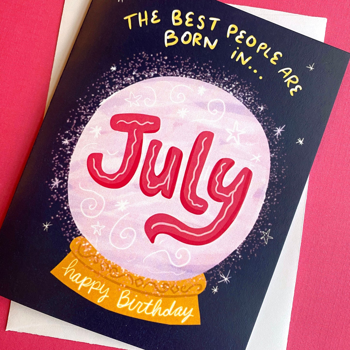 July Birthday Card, Witchy Birthday Gifts, Crystal Birthday Card, Bestie birthday gift, witchy birthday card, Celestial Birthday Card