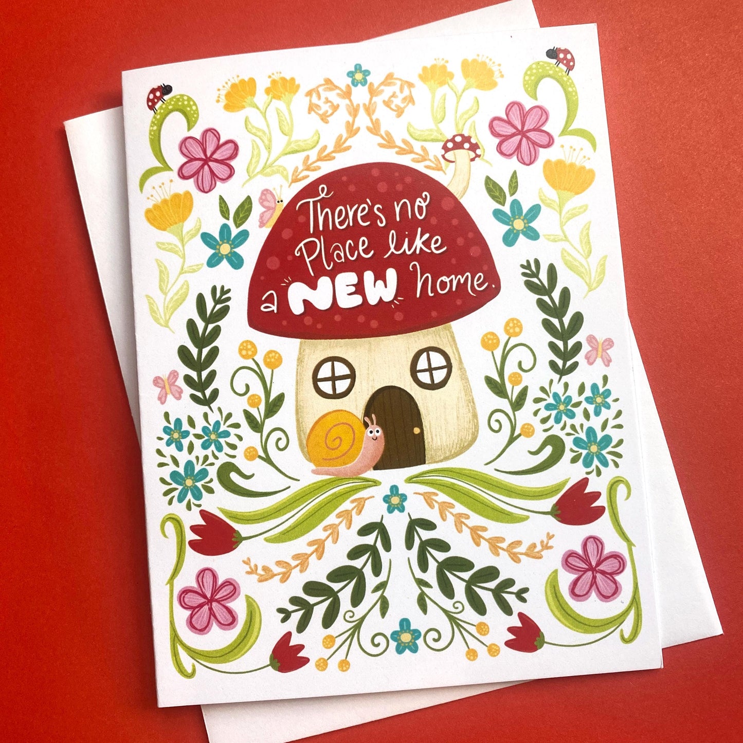 New home greeting card, Mushroom Housewarming Card, New House Cards, Moving Card, happy New Home Card, Congrats New Home, House Warming Card