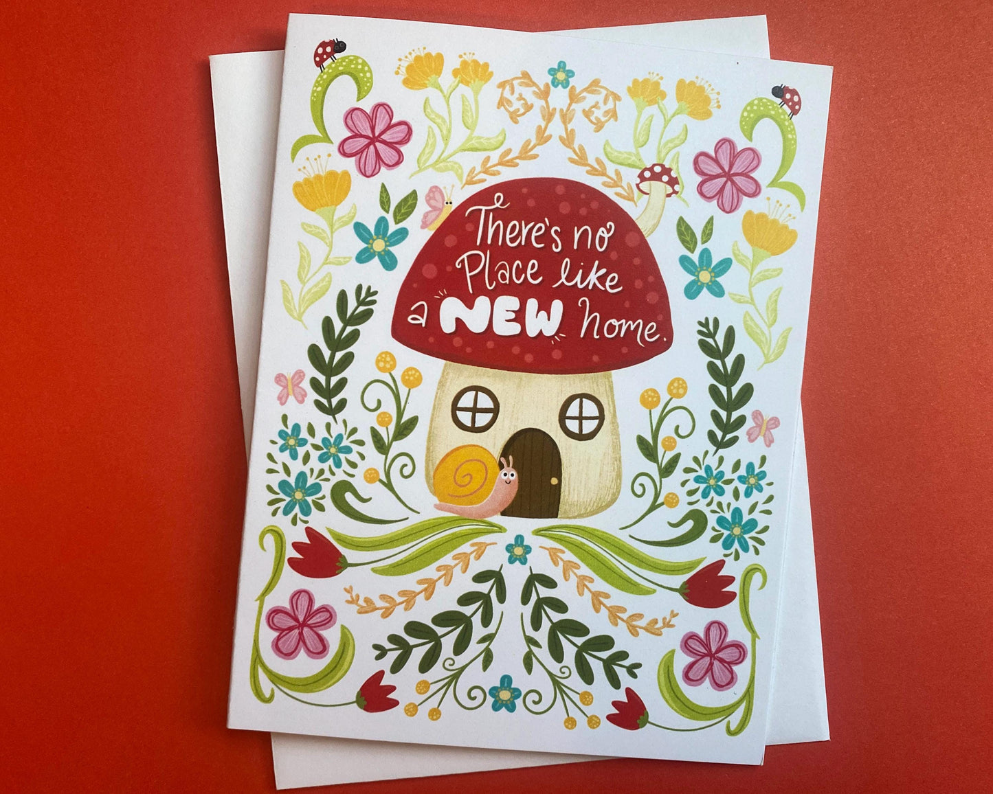New home greeting card, Mushroom Housewarming Card, New House Cards, Moving Card, happy New Home Card, Congrats New Home, House Warming Card