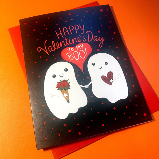 Ghost Valentine Card, Valentine Boo, Spooky Love Card, You're My Boo Valentine Card, Ghost Love Card, Valentine Card for boyfriend