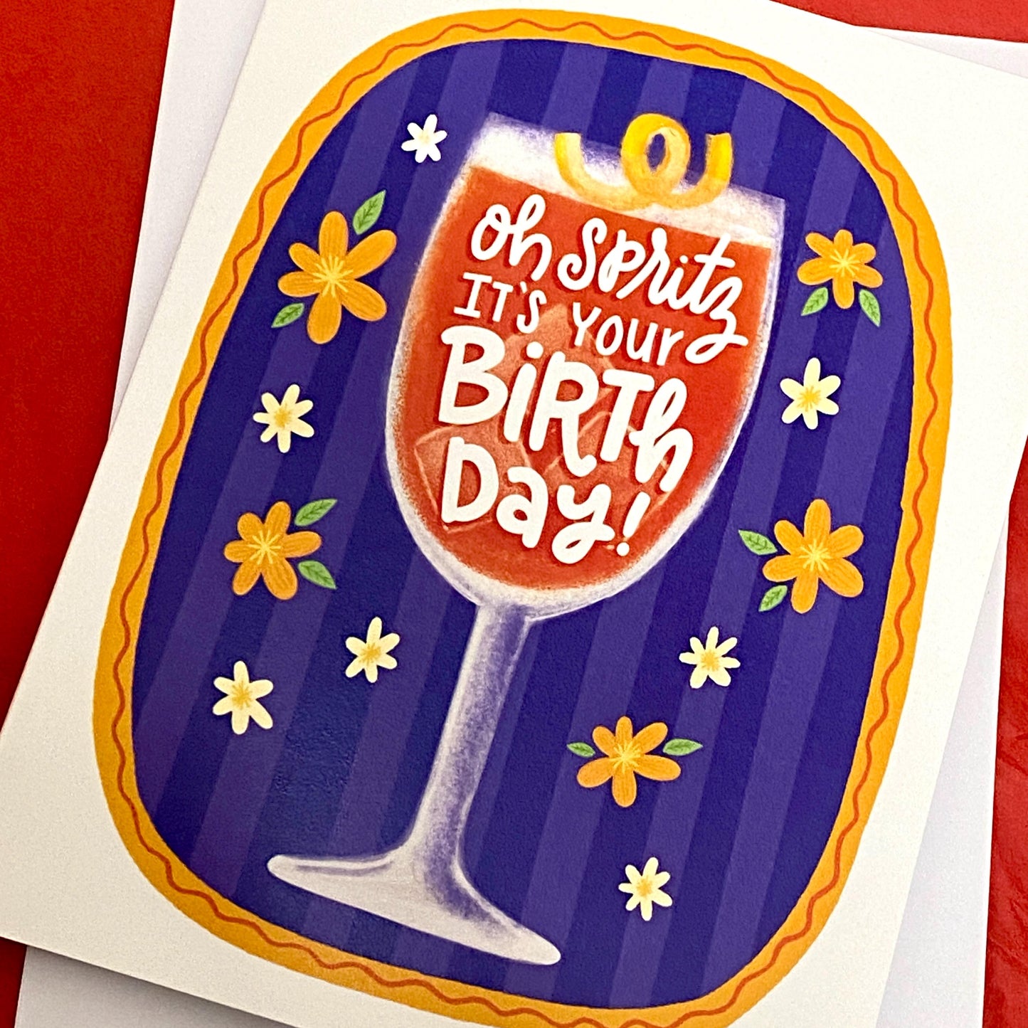 Aperol Spritz Card, Funny Pun Birthday Card, Birthday Greeting Card for her, Birthday Cocktail Birthday Aperol Spritz gift, Brunch Birthday