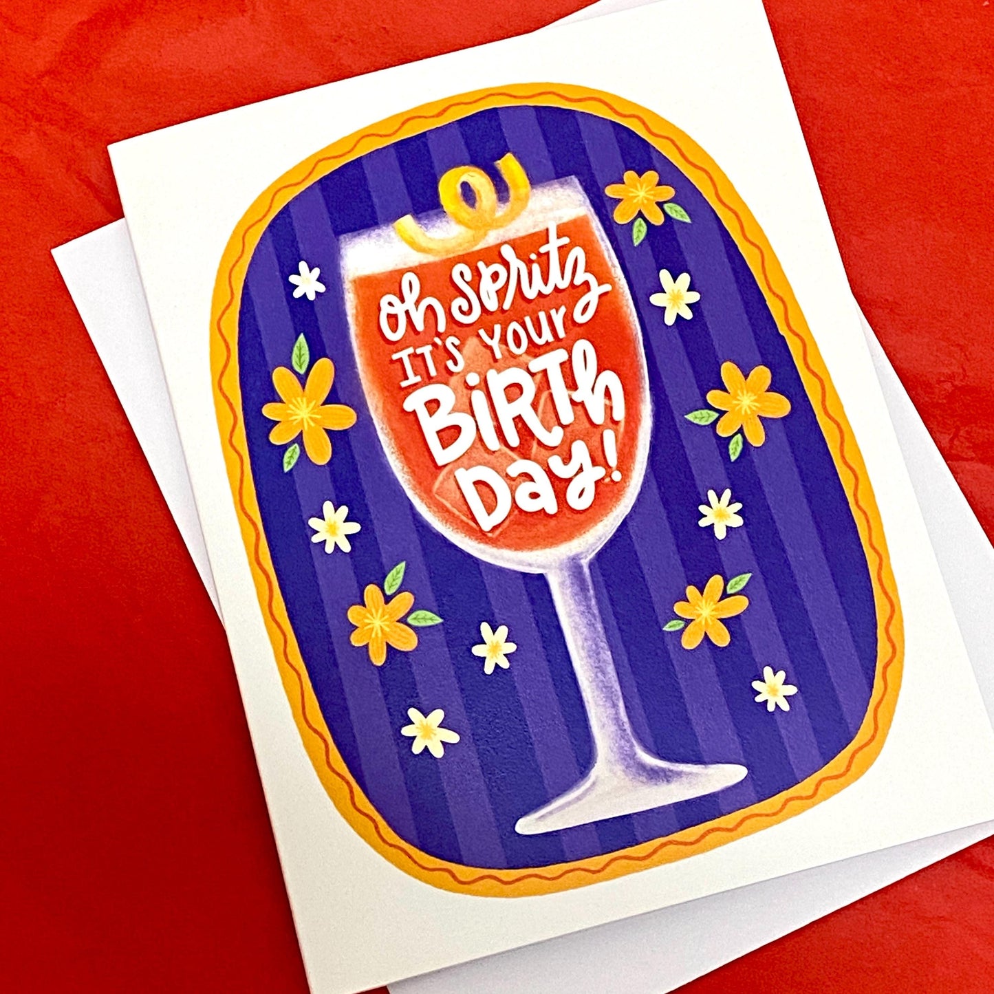 Aperol Spritz Card, Funny Pun Birthday Card, Birthday Greeting Card for her, Birthday Cocktail Birthday Aperol Spritz gift, Brunch Birthday