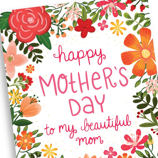 Beautiful Mom Mother's Day Card, Meaningful Gifts for mom, Mothers Day Gift, Happy Mothers Day Card from Daughter, Cards For Mom