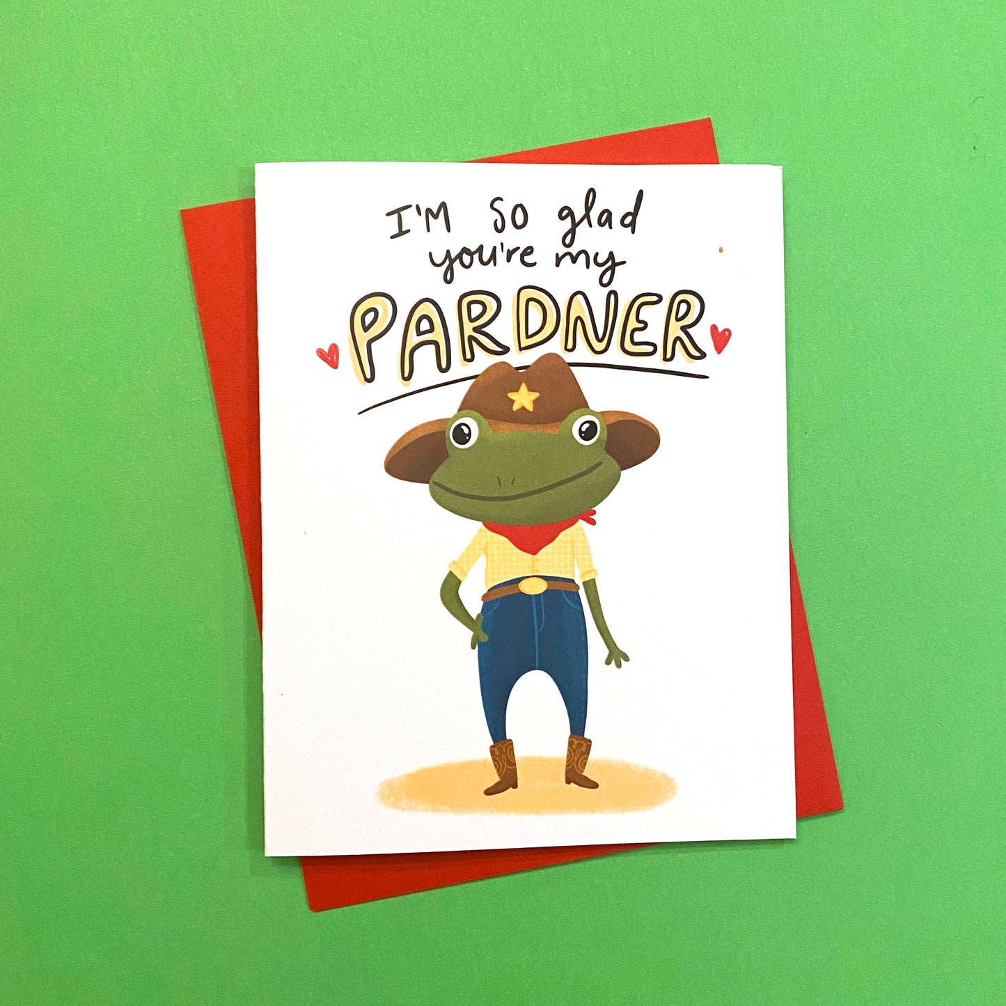 frog valentines day card