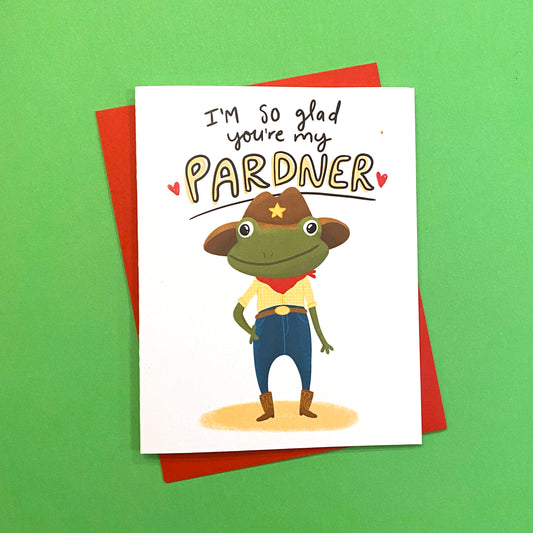 frog valentines day card