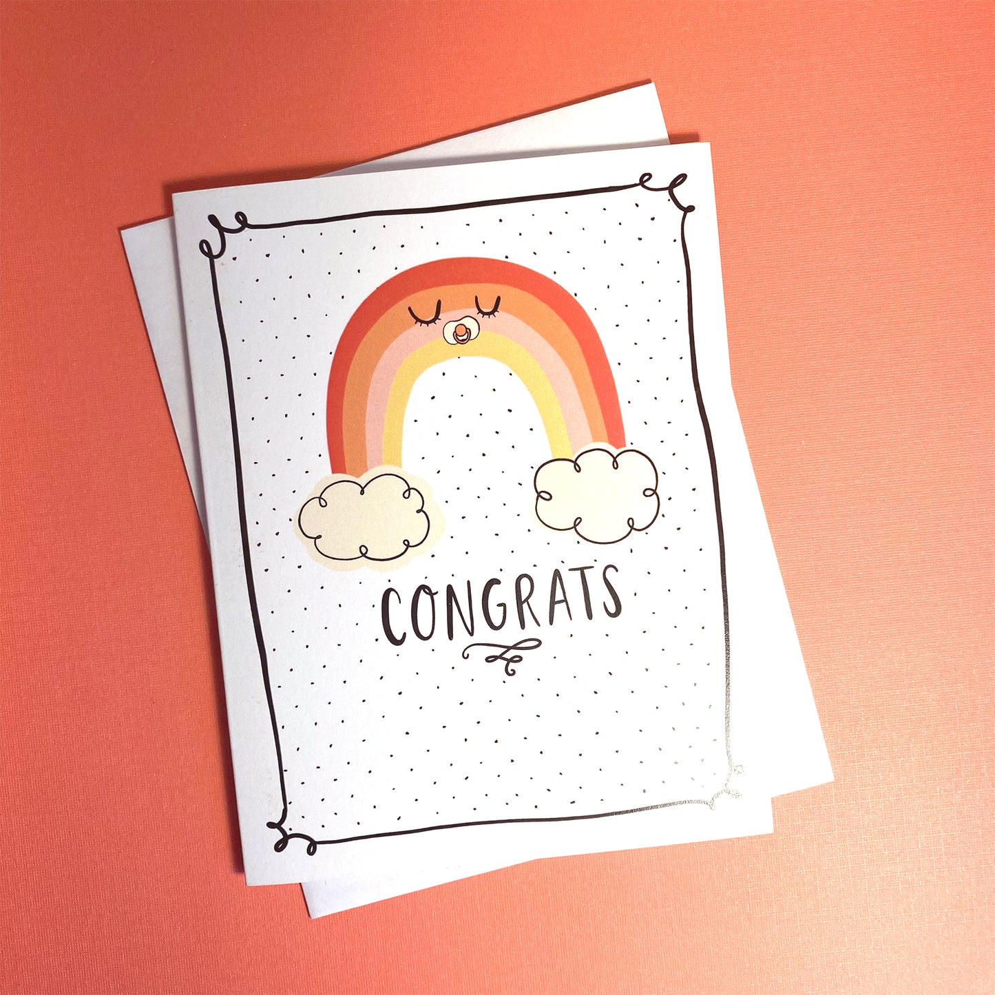 rainbow baby card