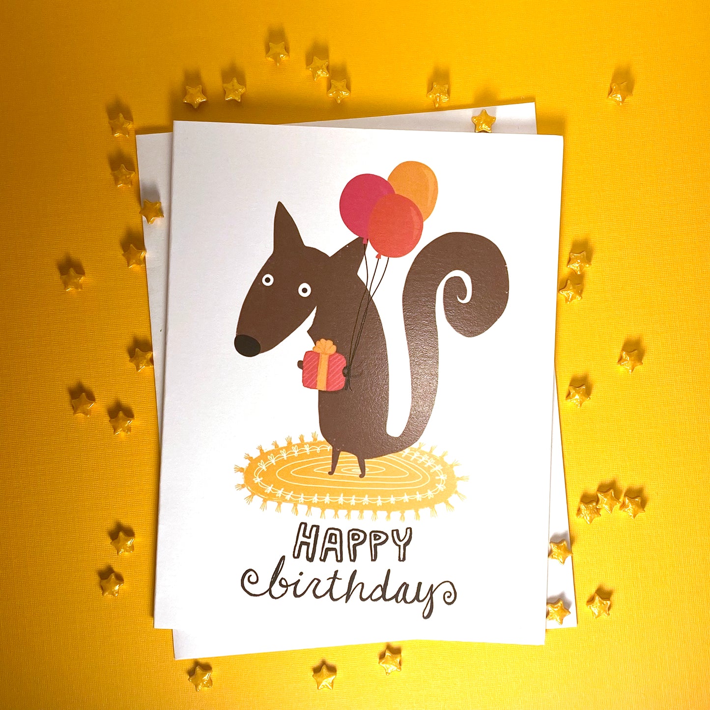 squirrel birthday card