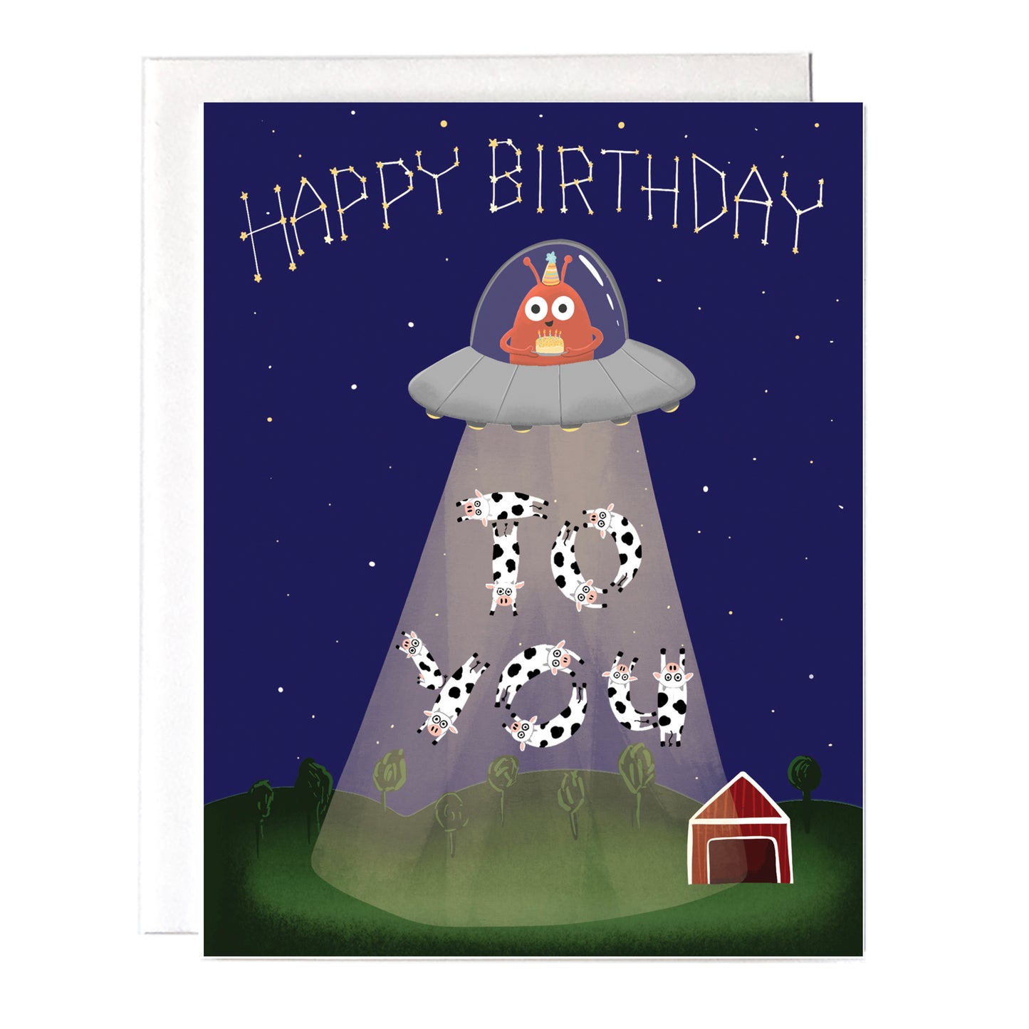 alien birthday card