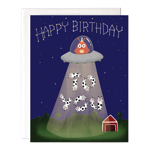 alien birthday card