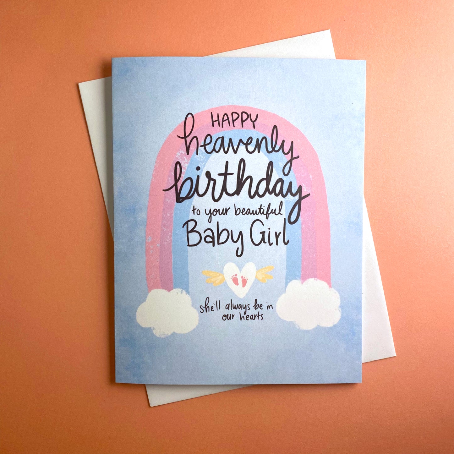 heavenly birthday card baby girl