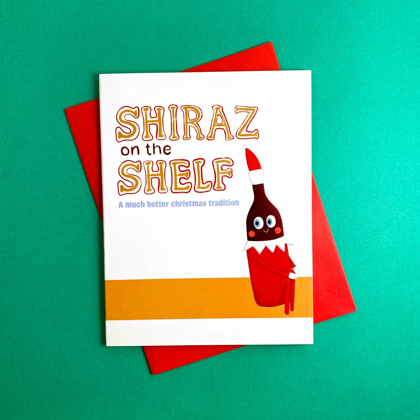 Wine on the Shelf Christmas Card