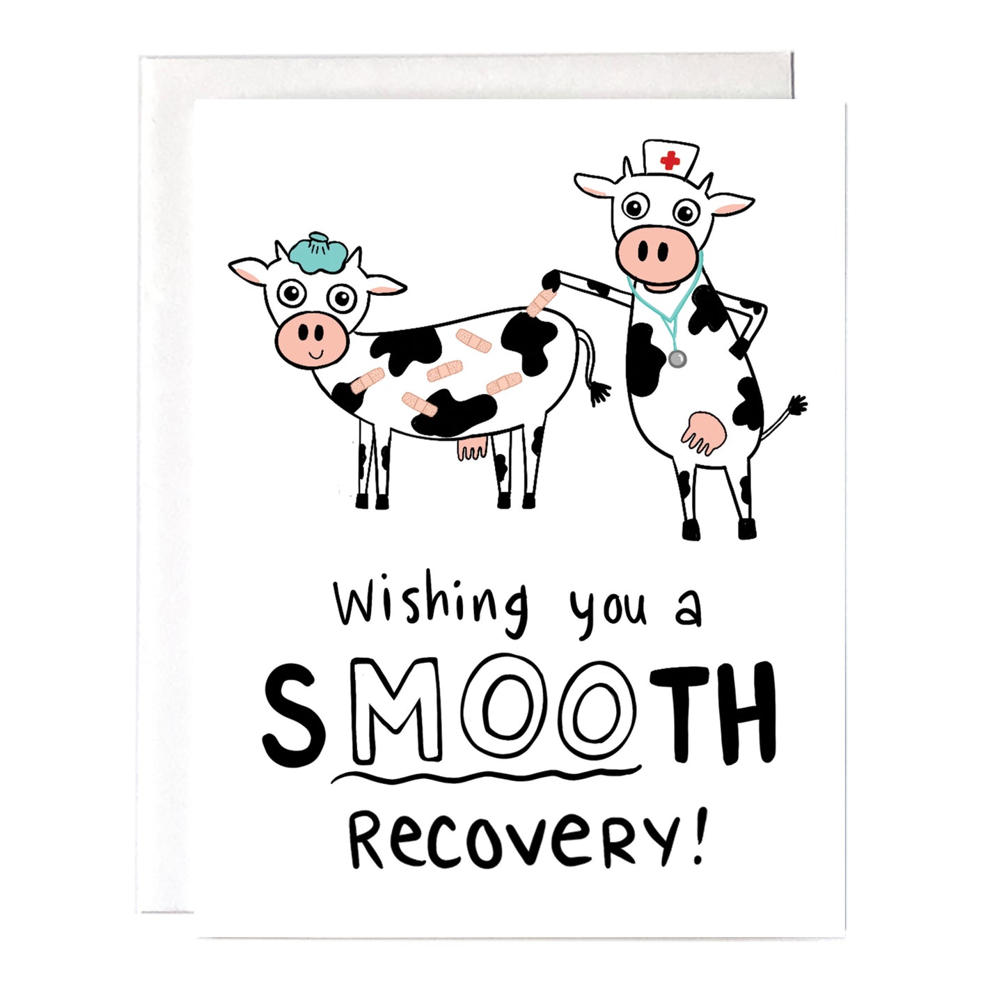 Smooth Recovery Cows Get Well Card