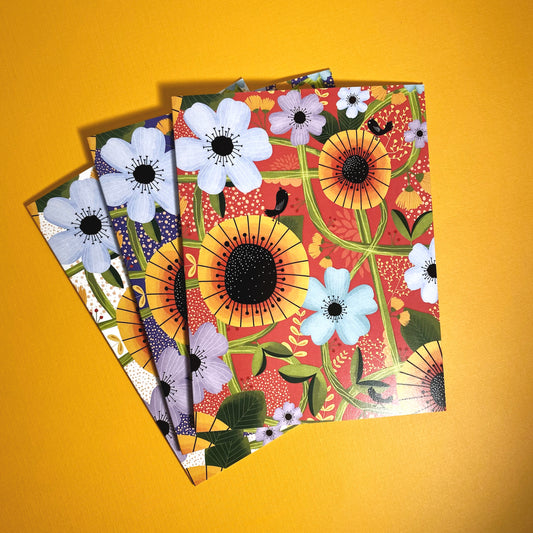 flower note cards