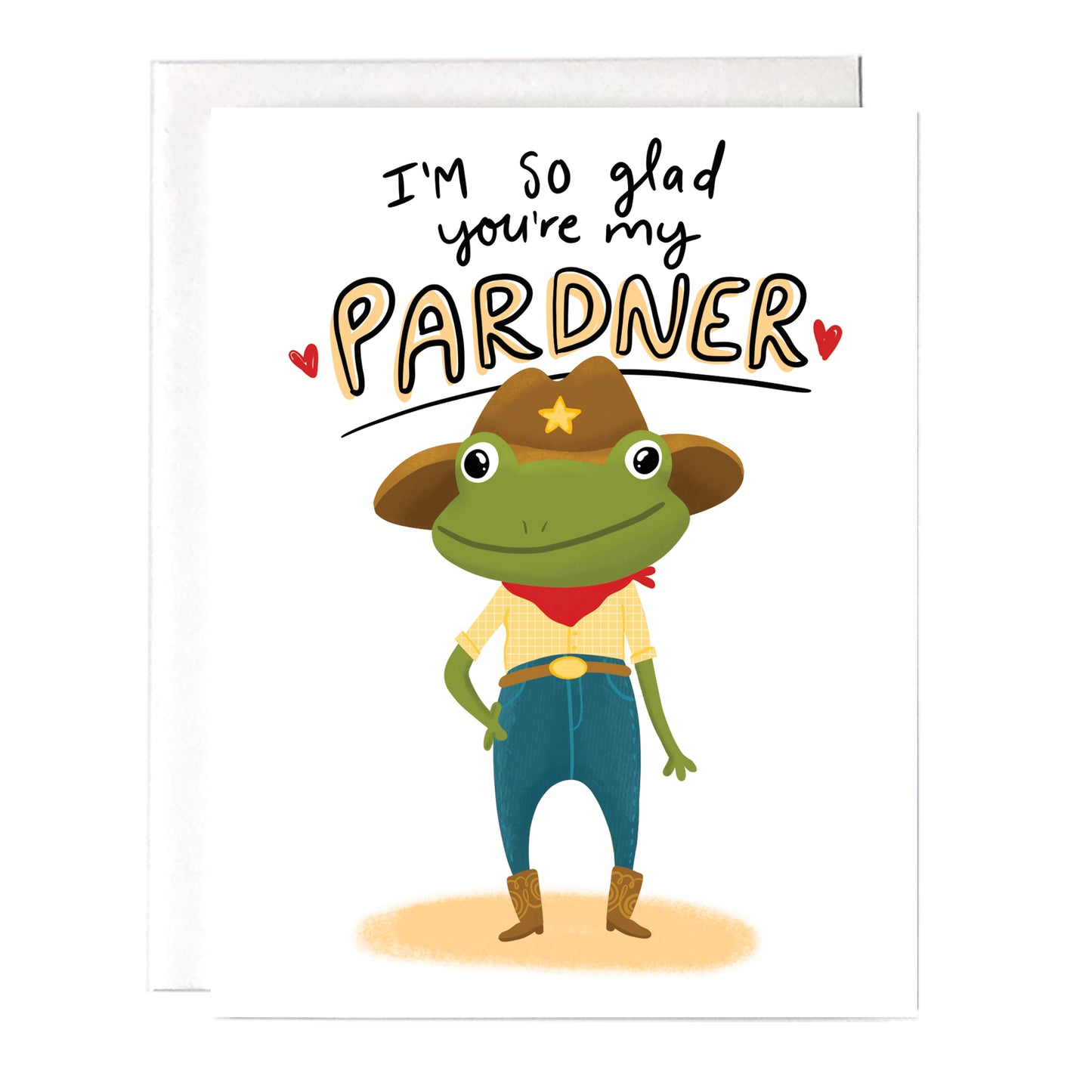 frog valentines day card