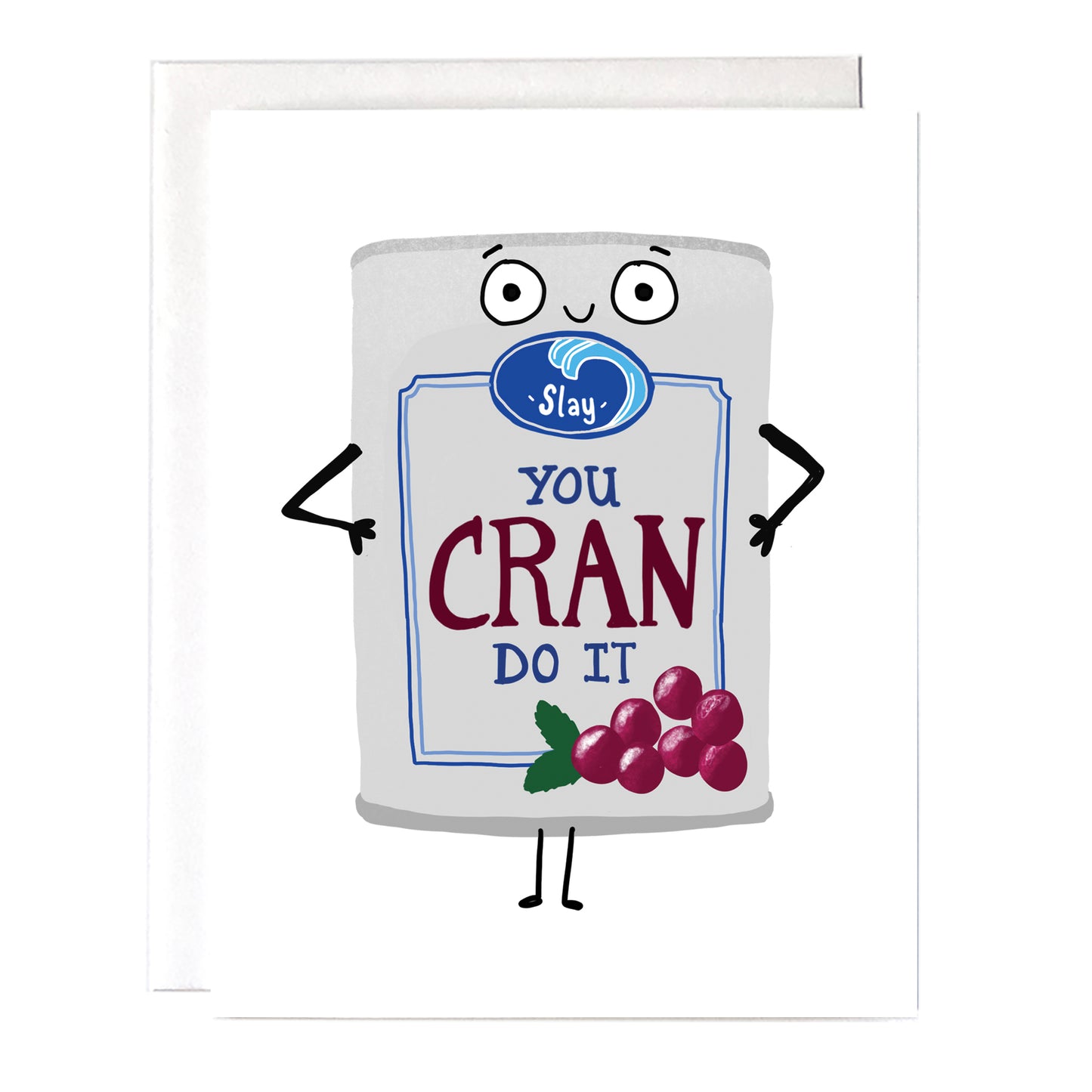 Funny Cranberry Sauce Encouragement Card: You Cran Do It