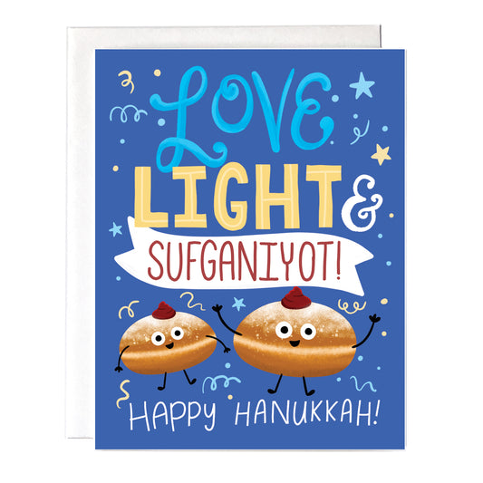 Jelly Doughnut Hanukkah Card