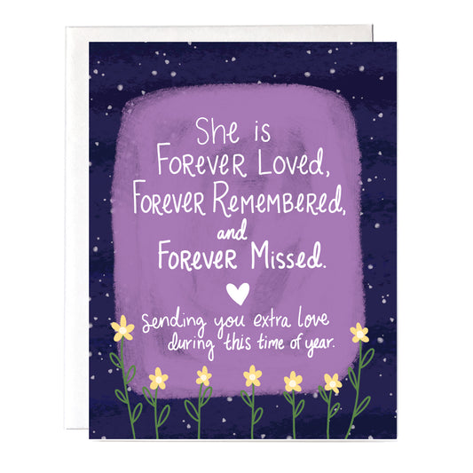 She is Forever Missed Sympathy Card