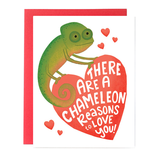 chameleon valentine card