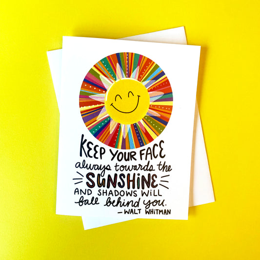 Sunshine Quote Encouragement Card