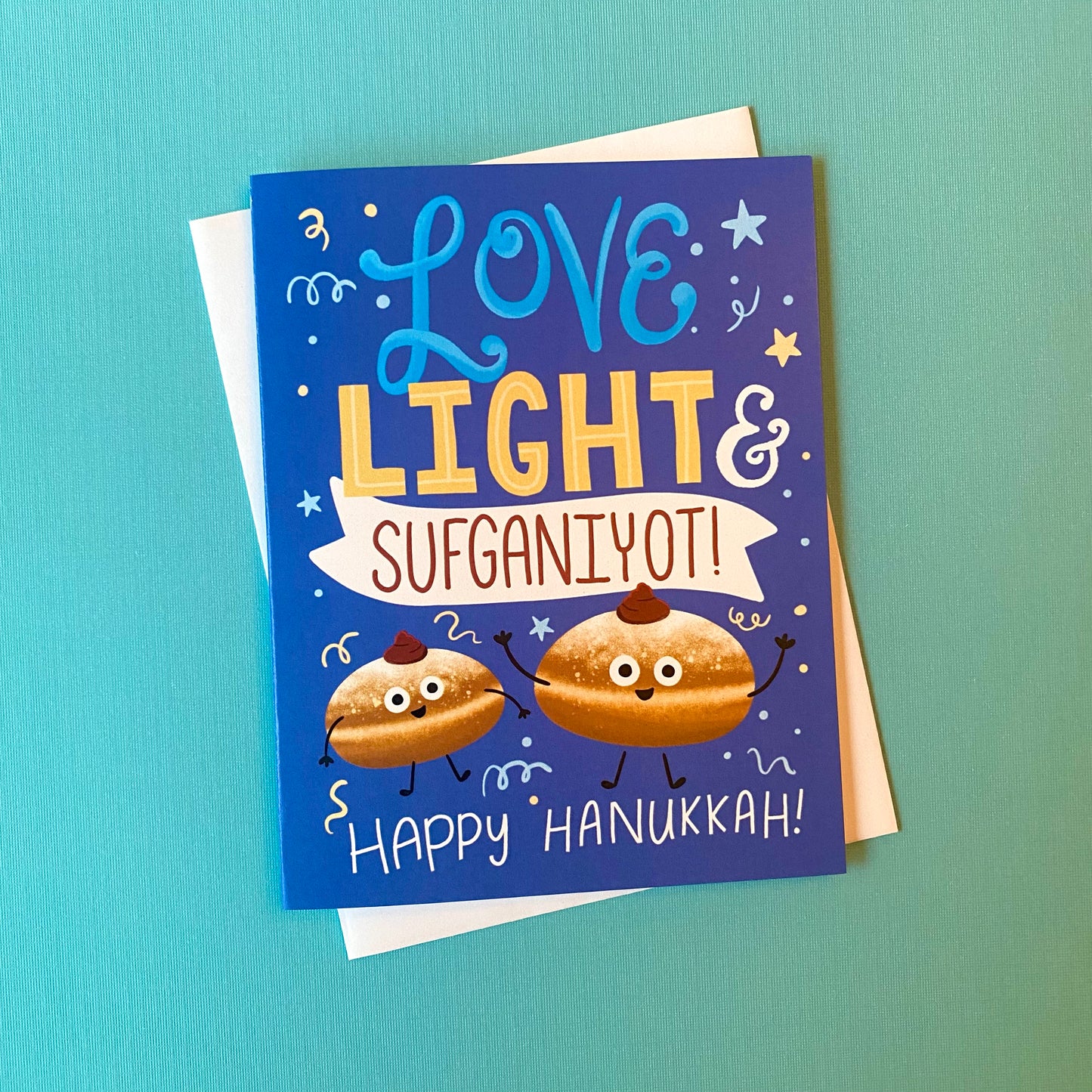 Jelly Doughnut Hanukkah Card